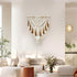 37.4 Lx27.5 lokeisna Macrame Wall Hanging, Woven Tapestry Beige & Dusty Rose Handmade Craft Macrame Wall Room Decor