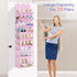 Closet 20 MISSLO Clear Over the Door Shoe Organizer Large Deep Pockets Hanging Shoe Rack for Fit Pairs Shoe Holder