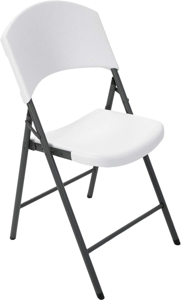 Lifetime Products Contoured Folding Chair, White