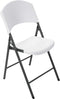 Lifetime Products Contoured Folding Chair, White