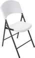 Lifetime Products Contoured Folding Chair, White