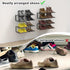 1 Pack, 25.9 Inch 6 Wall Mounted Shoe Organizer Wall Mounted Shoe Rack Holds Pairs, Space Saving Metal Wall Shoe Rack
