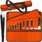 Orange Chef Knife Bag with 20 Slots, Cutlery Knives Holders, Portable Canvas Knife Roll Storage for Cooking