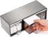 3 ZENFUN Grids Seasoning Organizer Box, Stainless Steel Salt Container with Lid and Spoon, Seasoning Containers