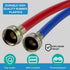 10FT Rubber Washing Machine Hoses - Washer and Dryer Hose 3/4 Connection Supply Lines for Hot and Cold Water (2 Packs)