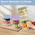 16oz 6 Pack Overnight Oats Containers with Lids, Wide Mouth Mason Jars with Lids, Glass Jars with Airtight lid for Chia