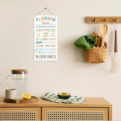 QTGTIR 30" 15", Decorative Wooden Sign, Modern Playroom Decor, x Funny Theme, Wall Mount, Perfect for Home, Living
