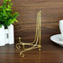 Artliving 2 Pack 5 Inch Iron Display Stand, Gold Easel for Photos, Cookbooks, Decorative Plates, Tablets, and Art