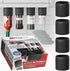 Magnetic Spice Jars Grip - RV Kitchen Organization Must-Haves, Space Saving 4pk in Black