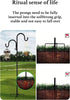 Vbvbip 65" Duty Wrought Iron Shepherd Hook for Outdoor Garden, Tall Double Hooks Stand for Bird Feeder & Hanging