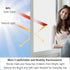 Finnez Window Privacy Film, Frosted Glass Electrostatic Privacy Window Stickers for Home Living Room Bedroom