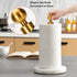Countertop, Gold Paper Towel Holder with Weighted Marble Base for One-Handed Operation, No Wobbly (Marble Base, Gold)