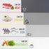 Fotouzy Set of 4 Flexible Plastic Cutting Board Mats with Food Icons, BPA-Free, Anti-skid Back, Dishwasher Safe, Modern