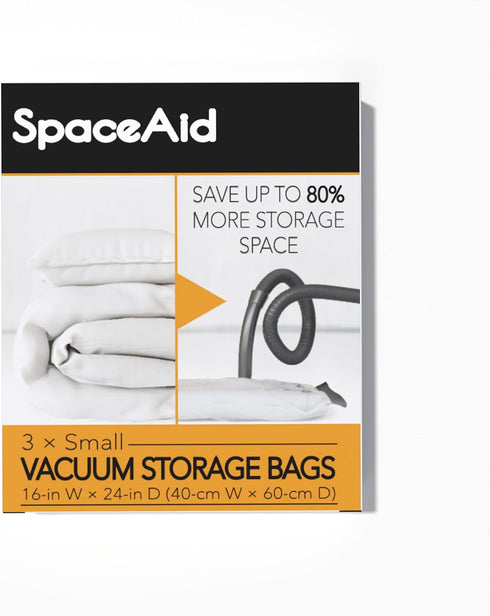 SpaceAid Vacuum Storage Bags, Compression Bags for Comforters, Bedding, Clothes (Small 3 Pack)