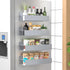 HuggieGems 4 Pack Magnetic Spice Storage Rack Organizer for Refrigerator and Oven, Gray