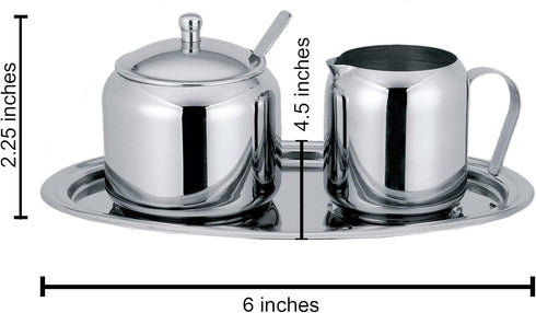 Cuisinox Stainless Steel Cream and Sugar Set, 5-Piece