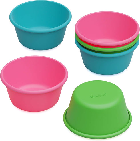 Bakerpan Silicone Jumbo Muffin Cups for Baking, 3 1/2 Inch Muffin Baking Cups, Set of 6