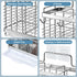 Utensil Holder with 3 Compartments, Stainless Steel Drying Rack, Dish Drainer for Kitchen Counter, Silverware Organizer