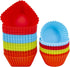 Reusable Silicone Baking Cups, 24 Pack Muffin Liners, Thicken Non-stick Molds, 4 Colors, BPA-Free