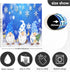Christmas Blue Snowflake Gnome Dishwasher Magnet Cover, Winter Xmas Tree Magnetic Sticker for Kitchen Appliance Decor