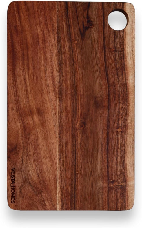 Wooden Chopping Board - Natural Acacia Cutting Board for Kitchen Vegetables, Fruits & Cheese