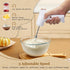 Cordless Hand Mixer, Handheld Electric Whisk with 3 Speed Modes, 2 Detachable Stir Whisks (White)