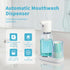 WannSenn Set, 25oz Automatic Mouthwash Dispenser for Bathroom Smart Electric Mouthwash Dispenser with Cup Holder