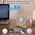 Small Quiet Desk Fan, 5in Rotatable, Foldable & Rechargeable, 3000mAh Battery Operated, Strong Airflow (Light Wood)