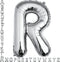 40 inch Silver Letter R Balloon, Big Alphabet Foil Mylar Helium Balloons for Birthday Party and Wedding Decorations