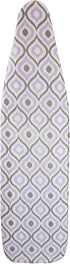HOMZ Standard Width Ironing Board Cover and Pad, Purple/Grey/White Moroccan Design