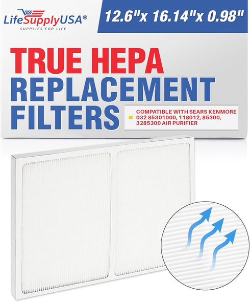True HEPA Air Cleaner Filter Replacement 85301, Compatible with Sears Kenmore Air Cleaners 032, 85301000, 118012