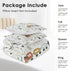 Set 2 Cozy Set Comforter with Pillowcases Queen Size, Cartoon Car Train Road Map, Bed Decor Cute Forest Traffic Baby