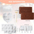 Patelai 5 Pcs Silicone Chocolate Mold - Diamond Heart Cake, Ice Lolly, Letter and Number Mold with Hammers