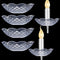 Bonuci 6 Pcs Chandelier Bobeche Replacement 4 Side Holes 4 Inch Clear