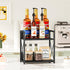 Countertop 2 Counter Giikin Organizer, Tier Coffee Station Organizer for Desktop, Wood Shelf Spice Rack for Kitchen
