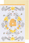 Now Designs Kitchen Tea Towel, Bees, 18 x 28 in, Set of 2