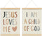 foedor Christian Jesus Nursery Wall Art Decor, Christian Jesus Kids Wall Art Decor,