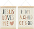 foedor Christian Jesus Nursery Wall Art Decor, Christian Jesus Kids Wall Art Decor,