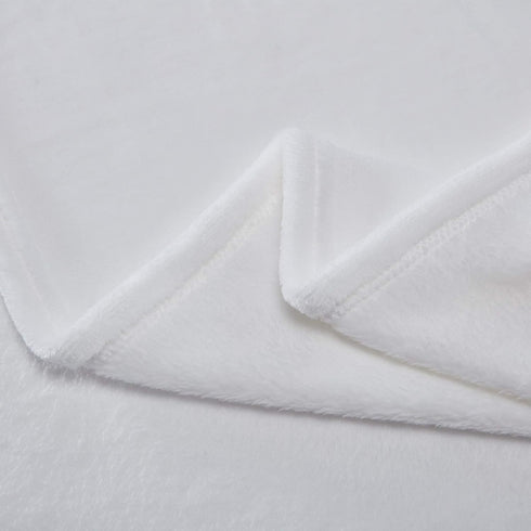 SLEEP ZONE Flannel Fleece Baby Sublimation Blanket 30x40 Inches, Soft Fuzzy Plush White Kids Bed Travel Throw for