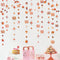 Rose Gold 50th Birthday Decorations - Number 50 Circle Dot Twinkle Star Garland for 50th Anniversary Party