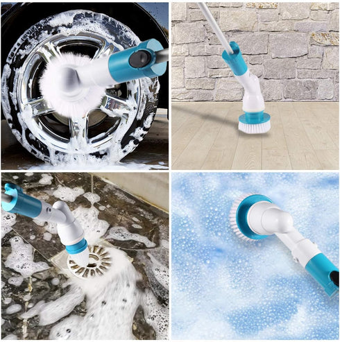 SUSIFT Set 3Flat,Dome,Corner Replacement Brush Heads for Hurricane Spin Scrubber with Multi-Function of and Adapter