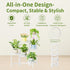 NQW 6 6 Tier Metal Plant Stand, Potted Multiple Flower Pot Holder Shelf, Indoor&Outdoor Folding Planter Display Shelves