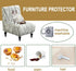Armless Accent Chair Cover, Stretch Printed Chair Slipcover Soft Slipper Chair Covers Furniture Protector Covers
