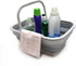 SAMMART 9.2L Collapsible Tub with Handle, Portable Outdoor Picnic Basket, Grey