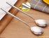 Pack of 4 Long Handle Stainless Steel Soup Spoons, Korean Round Handle Bar Spoons in Silver