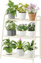 Wieghda 3-Tier Corner Plant Stand, Metal Black Flower Pot Rack, Indoor Outdoor Heavy