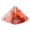 Red Hematoid Quartz Pyramid Crystal Healing Stones - 1.5" Great Pyramid Figurine for Meditation and Reiki