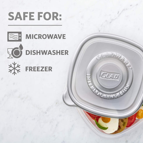 Glad GladWare Home Mini Round Food Storage Containers - Small Meal Container Holds up to 4 Ounces, 8 Count