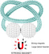 PINOWU Magnetic Curtain Tiebacks Clips - Window Tie Backs Holders for Home Office, Classic Design (1 Pair, Aqua)