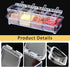 4-Cell Clear Seasoning Rack, Acrylic Spice Box with Cover and Spoon, Storage Container for Condiments